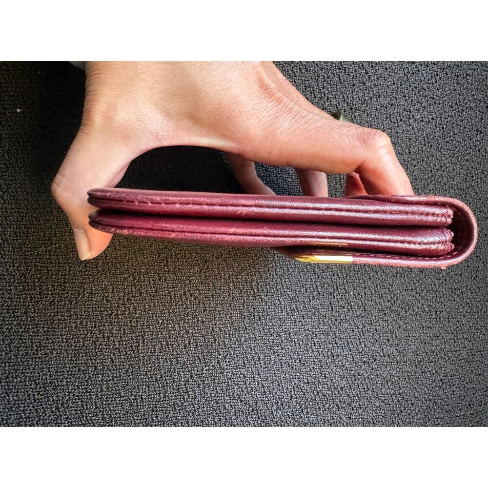 Cartier Burgundy Leather Pouch/Clutch - INCLUDES COA AND CHAIN - Picture 6 of 9